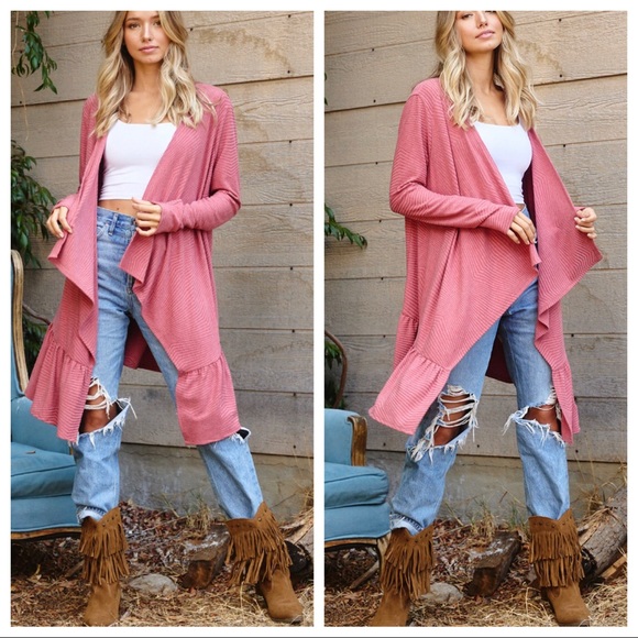 #25 LAST ONE Absolutely beautiful Draped Open Front Cardigan - Picture 3 of 5